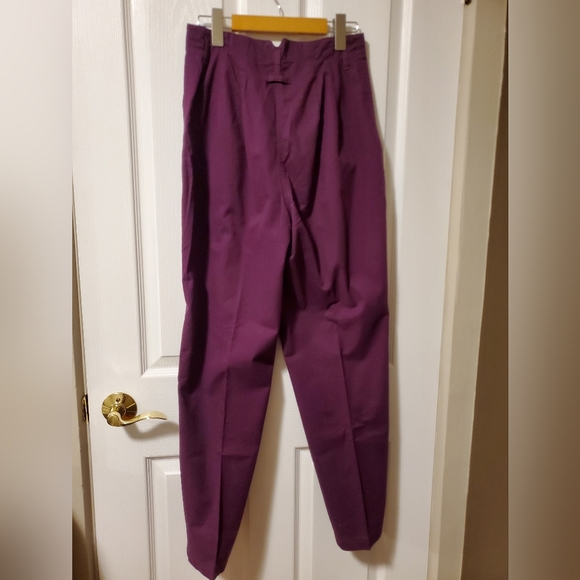 🔴 High-waisted purple pants - Picture 2 of 3